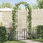 vidaXL Arche de jardin avec verrouillage Noir 203 x 50 x 218 cm