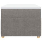 vidaXL Sommier à lattes de lit avec matelas Taupe 80x200 cm Tissu