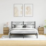 vidaXL Cabinet de chevet avec 2 Pièces chêne artisanal 39 x 34.5 x 50 cm