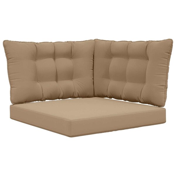 vidaXL Coussin de canapé d'extérieur 3 Pièces Taupe Polyester