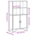 vidaXL Buffet haut chêne fumé 79 5x35 5x137 5 cm bois d'ingénierie