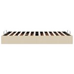vidaXL Cadre de lit ottoman sans matelas crème 120x200 cm tissu