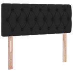 vidaXL Lit avec des lumières à LED Noir 120 x 200 cm tissu