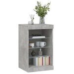 vidaXL Buffet avec lumières LED gris béton 41x37x67 cm