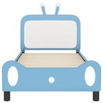 vidaXL Cadre de lit pour enfants avec tête de lit Bleu 90 x 200 cm PU