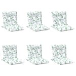 vidaXL Coussin de Chaise Basse 6 Pièces Blanc 100 x 50 x 7 cm oxford