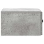 vidaXL Cabinet de chevet avec tiroir Gris béton 49 x 34 5 x 20 cm