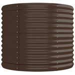 vidaXL Lit surélevé de jardin Acier enduit de poudre marron