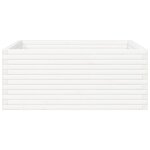 vidaXL Jardinière blanc 110x110x46 cm bois de pin massif