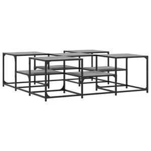 vidaXL Table basse sonoma gris 121x121x40 cm bois d'ingénierie