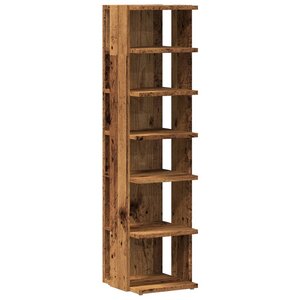 vidaXL Armoire à chaussures vieux bois 28x27x102 cm bois d'ingénierie