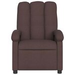 vidaXL Fauteuil de massage inclinable Marron foncé Tissu