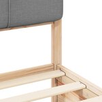 vidaXL Cadre de lit avec tête de lit rembourrée Gris clair 75 x 190 cm