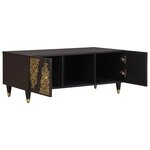 vidaXL Table basse Noir 100 x 54 x 40 cm Bois de mangue massif