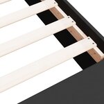 vidaXL Cadre de lit noir 140x190 cm bois d'ingénierie