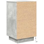 vidaXL Table de chevet avec lumières LED gris béton 38x34x65 cm