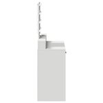 vidaXL Table de Toilette Blanc 79 x 41 x 140 cm Bois d'ingénierie