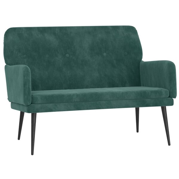 Banc banquette 108 x 79 x 79 cm velours vert foncé 02_0010564