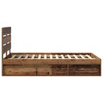 vidaXL Cadre de lit Bois ancien 120 x 190 cm Pin massif