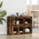 vidaXL Buffet Chêne fumé 80 5 x 35 x 59 cm Bois d'ingénierie