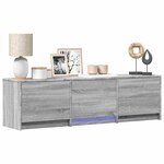 vidaXL Meuble TV avec LED 140x34x40 cm Gris Sonoma Bois d’ingénierie