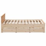 vidaXL Cadre de lit sans matelas avec tête de lit 200x200 cm bois pin