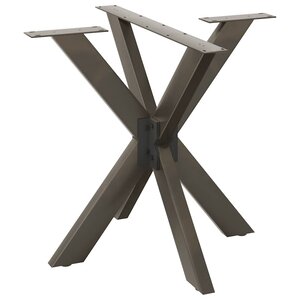 vidaXL Pied de table à manger en forme d'araignée noir 85 x 85 x (72-73) cm en acier