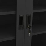 vidaXL Armoire de bureau et jardinière Anthracite 90x40x113 cm Acier