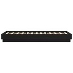 vidaXL Cadre de lit au sol Chêne noir 80 x 200 cm Bois d'ingénierie