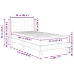 vidaXL Cadre de lit avec matelas Noir 90 x 190 cm Tissu