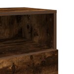 vidaXL Tables de chevet 2 Pièces avec 2 tiroirs chêne fumé 36x36x68 cm