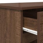 vidaXL Bureau Chêne marron 140 x 49 x 76 cm Bois d'ingénierie
