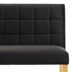 vidaXL Banc 140 cm Noir Velours