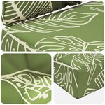 vidaXL Coussin de canapé d'extérieur 2 Pièces Modèle feuille Polyester