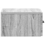 vidaXL Cabinet de chevet mural Sonoma gris 34 5 x 33 x 20 cm