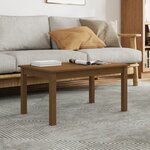 vidaXL Table basse Marron miel 80x50x40 cm Bois massif de pin