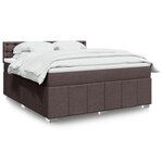 vidaXL Sommier à lattes de lit avec matelas Marron foncé 180x200 cm