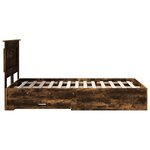 vidaXL Cadre de lit avec tiroir avec tête de lit Bois d'ingénierie