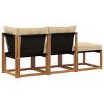 vidaXL Canapés modulaires d'extérieur 3 Pièce Naturel et Beige