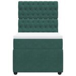 vidaXL Sommier à lattes de lit et matelas Vert foncé 80x200 cm Velours