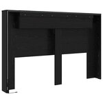 vidaXL Cabinet de Tête de Lit Chêne noir Bois d'ingénierie