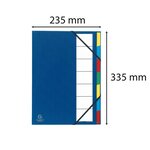 Trieur Rigide Ordonator Dos Extensible 7 Compartiments Noir - Couleurs Assorties - X 6 - Exacompta