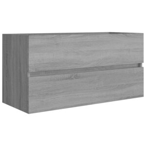 vidaXL Armoire de lavabo Sonoma gris 90x38 5x45 cm Bois d'ingénierie