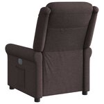 vidaXL Fauteuil inclinable Marron foncé Tissu