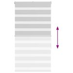 vidaXL Store zèbre gris clair largeur du tissu 65 9 cm polyester