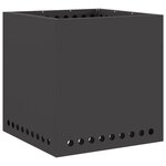 vidaXL Foyer sans fumée Noir 48 x 48 x 50 cm Acier