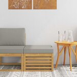 vidaXL Pouf d'Extérieur Bois d'Acacia Massif Blanc