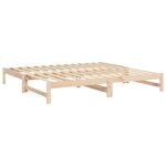 vidaXL Lit coulissant sans matelas 2x(90x200) cm Bois de pin massif