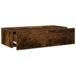 vidaXL Étagère murale avec tiroirs chêne fumé bois d'ingénierie