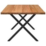 vidaXL Table à manger marron clair bois de chêne massif rectangulaire